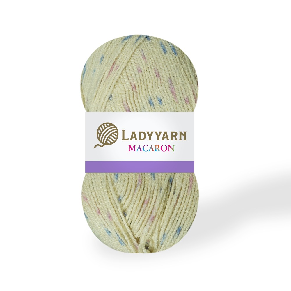 Lady Yarn Macaron Benekli El Örgü İpi