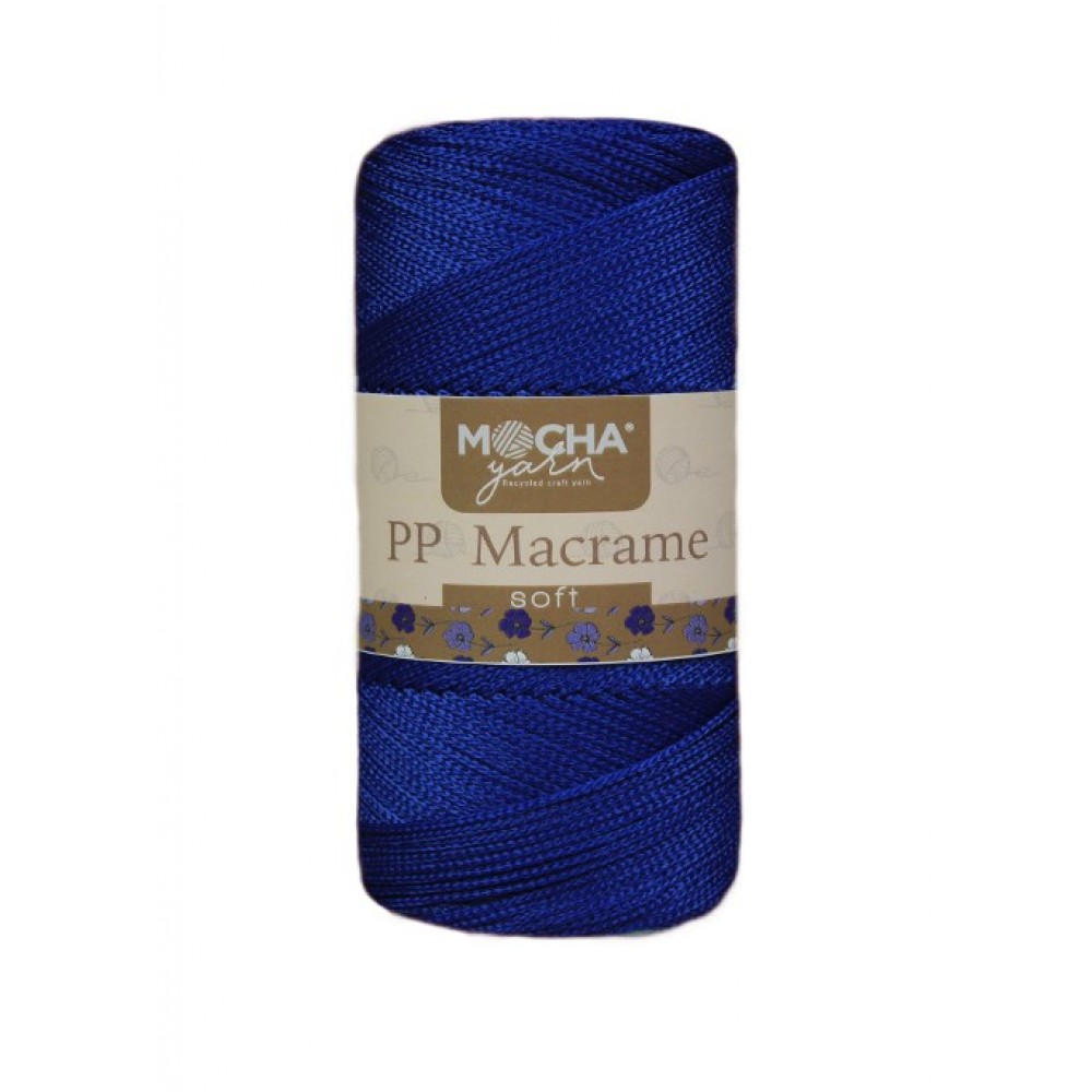 Soft Piremium Polyester Makrome ip Koyu Mavi 1.5mm.-200gr.-270m. PP Makrome Hobi,Supla,Runner ipi