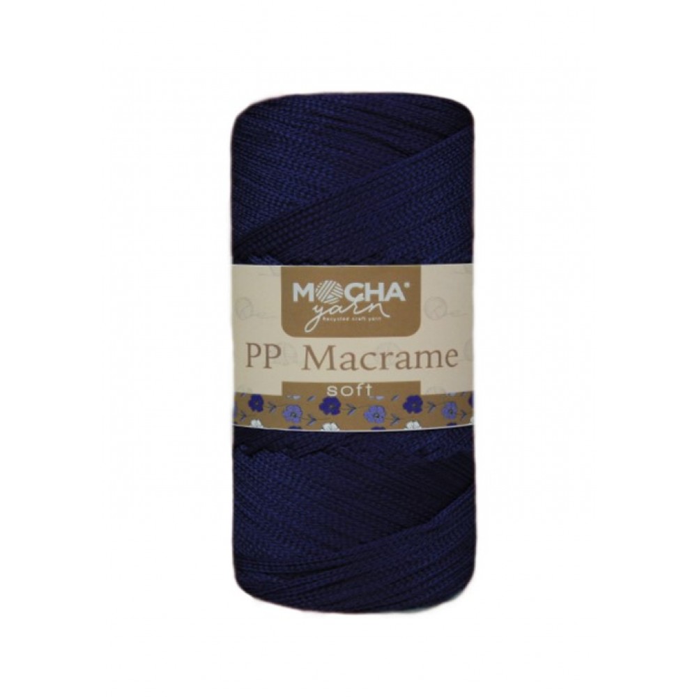 Soft Piremium Polyester Makrome ip Lacivert 1.5mm.-200gr.-270m. PP Makrome Hobi,Supla,Runner ipi
