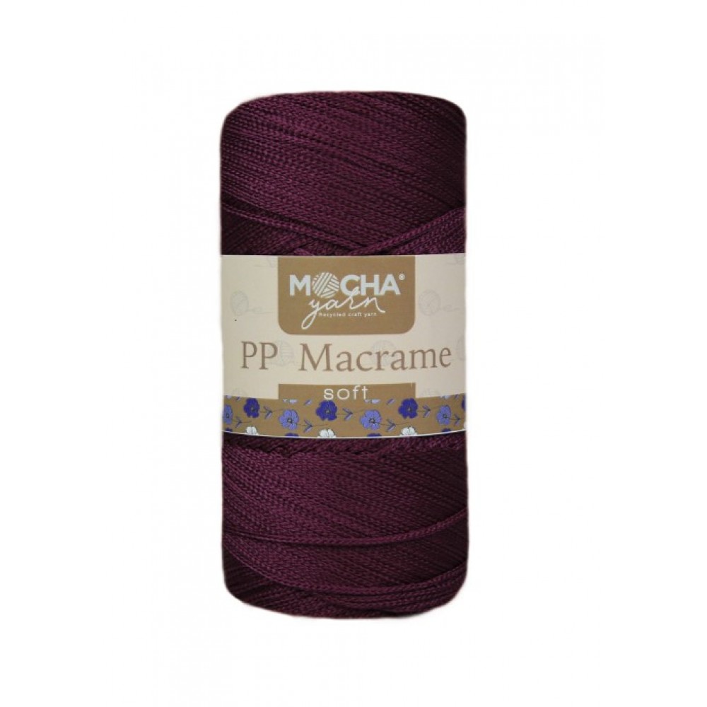 Soft Piremium Polyester Makrome ip Mor 1.5mm.-200gr.-270m. PP Makrome Hobi,Supla,Runner ipi