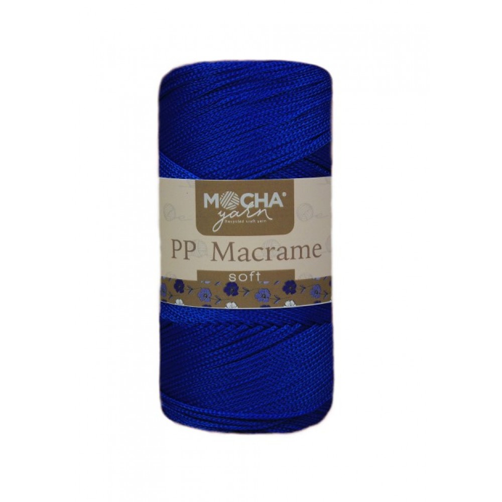 Soft Piremium Polyester Makrome ip Saks Mavi 2mm.-200gr.-270m. PP Makrome Hobi,Supla,Runner ipi