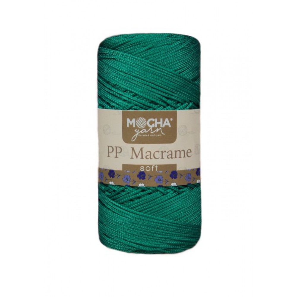 Soft Piremium Polyester Makrome ip Yeşil 1.5mm.-200gr.-270m. PP Makrome Hobi,Supla,Runner ipi