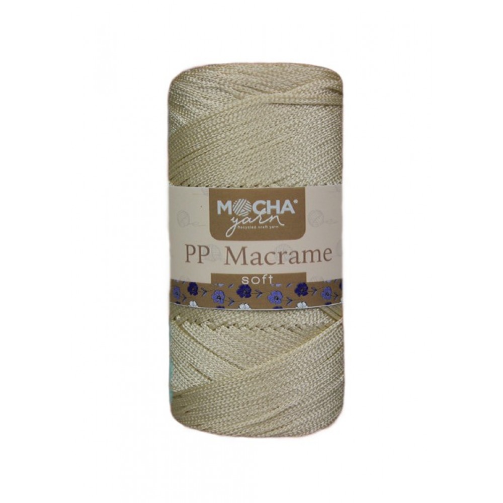 Soft Premium Polyester Makrome ip Krem 2mm.-200gr.-270m. PP Makrome Hobi,Supla,Runner ipi