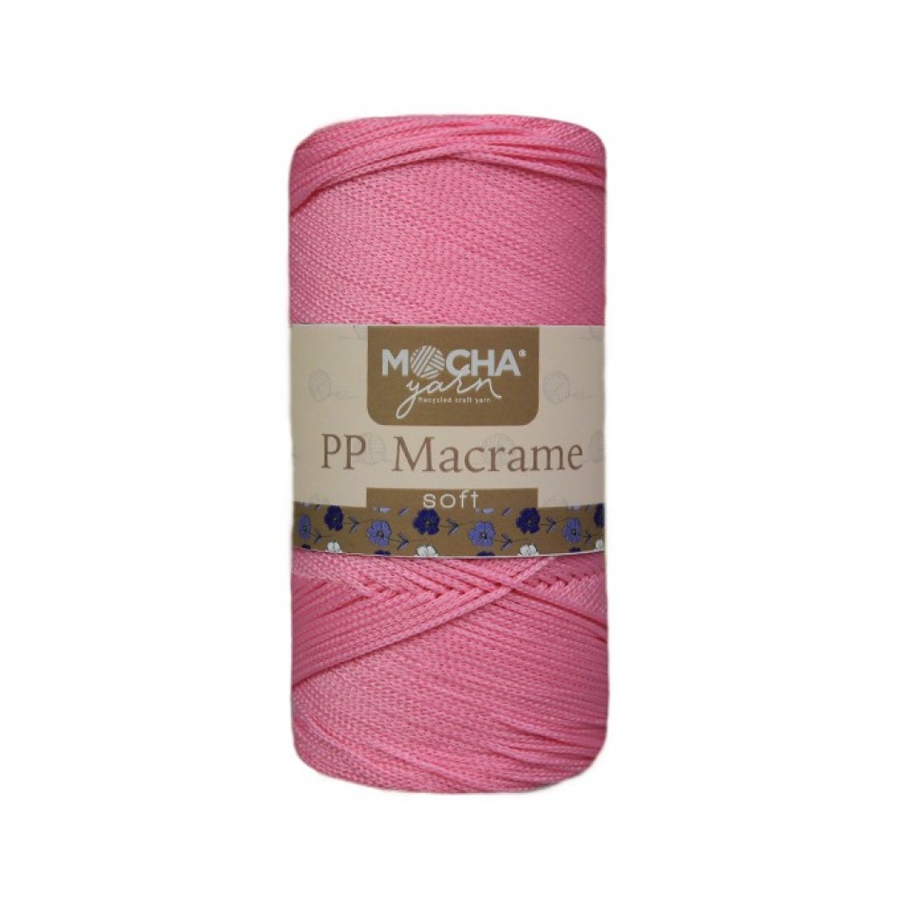Soft Premium Polyester Makrome ip Açık Pembe 2mm.-200gr.-270m. PP Makrome Hobi,Supla,Runneripi