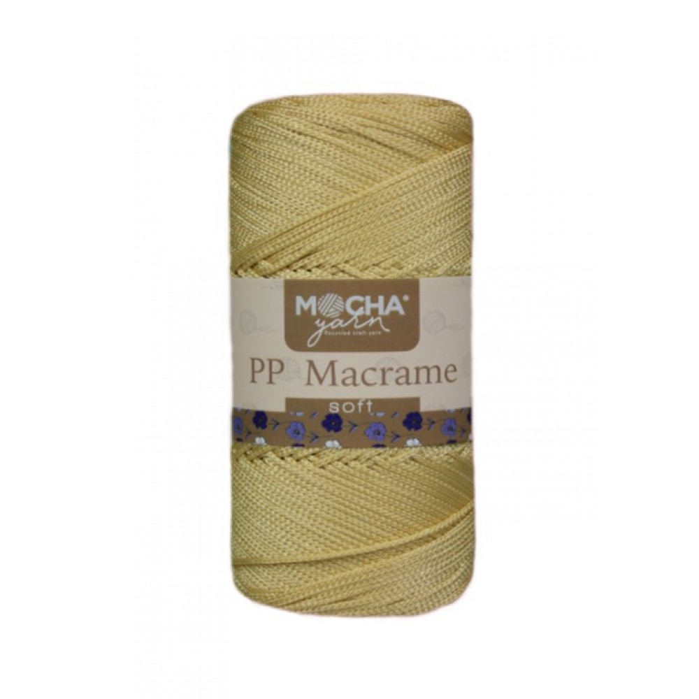 Soft Premium Polyester Makrome ip Açık Sarı 2mm.-200gr.-270m. PP Makrome Hobi,Supla,Runneripi