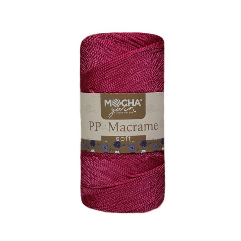 Soft Premium Polyester Makrome ip Fuşya 2mm.-200gr.-270m. PP Makrome Hobi,Supla,Runneripi