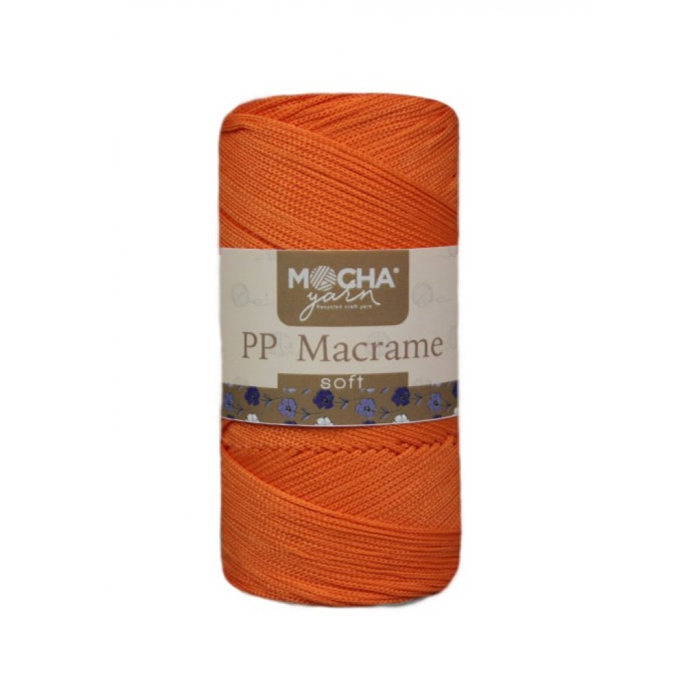 Soft Premium Polyester Makrome ip Turuncu 1.5mm.-200gr.-270m. PP Makrome Hobi,Supla,Runneripi