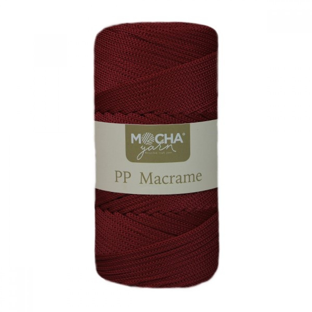 Soft Propilen Polyester Makrome Açık Bordo İp 2mm 200gr-200mt Hobi,Supla,Runner İpi