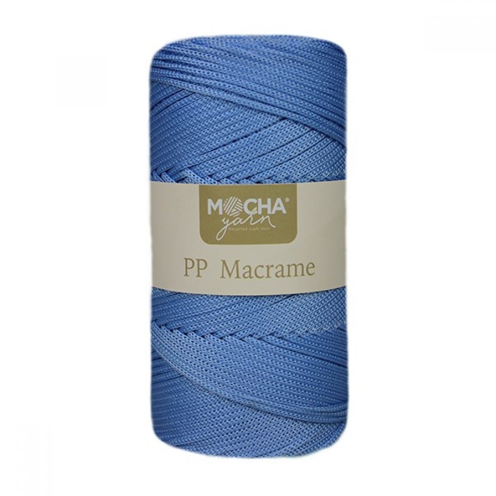 Soft Propilen Polyester Makrome Bebe Mavi İp 2mm 200gr-200mt Hobi,Supla,Runner El Örgü İpi