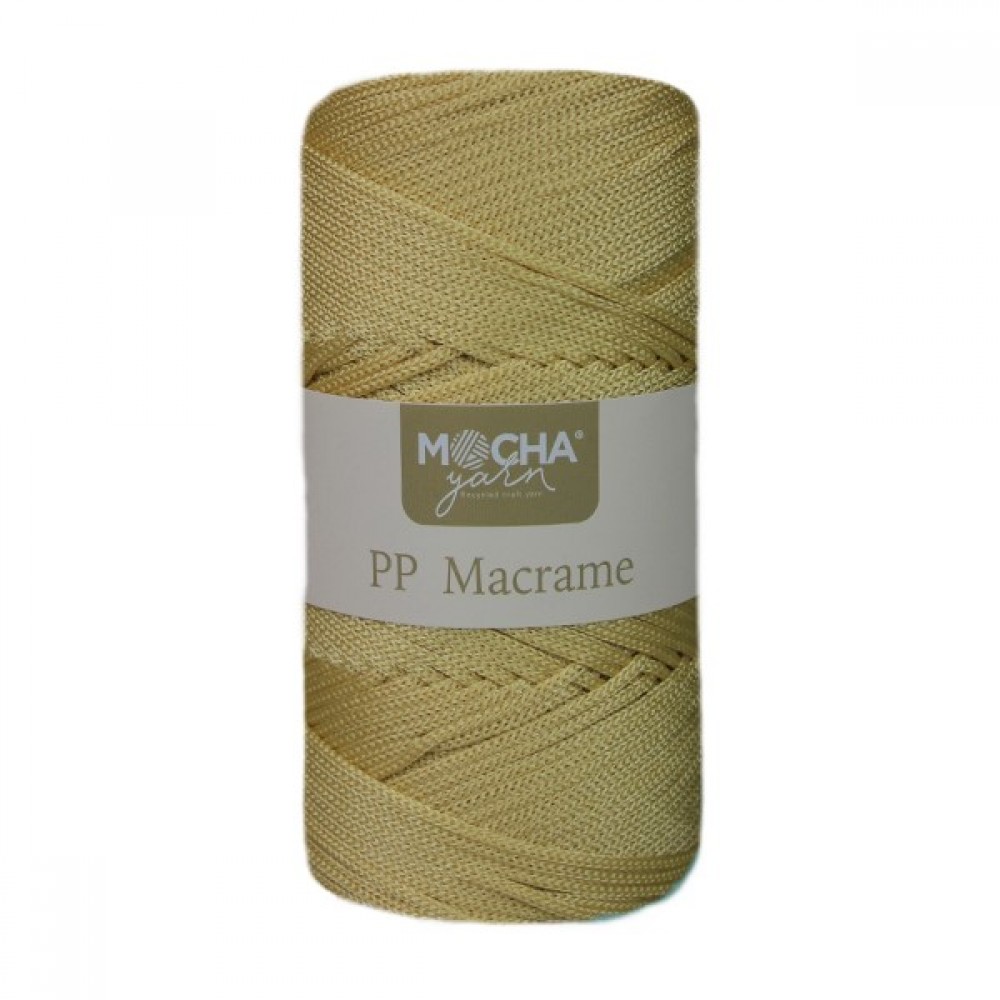 Soft Propilen Polyester Makrome Mat Sarı İp 2mm 200gr-200mt Hobi,Supla,Runner İpi