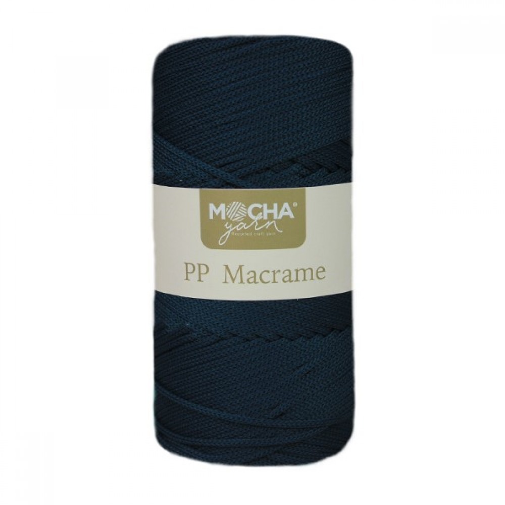 Soft Propilen Polyester Makrome Petrol Mavisi İp 2mm 200gr-200mt Hobi,Supla,Runner El Örgü İpi